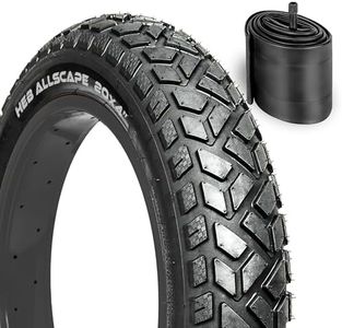 happy ebikes HEB ALLSCAPE Heavy Duty 20x4 Bike Tire + Tube- High-Performance Puncture Resistant Fat Tire for E-Bike Mountain Bikes, Ebike Tire, All Terrain, Bike Tire for Street + Trail Riding