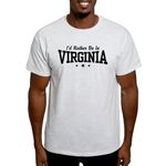 CafePress I'd Rather Be in Virginia Light T Shirt Men's Traditional Fit Light Casual Tshirt Ash Gray