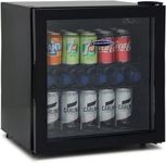 Iceking DF49K 49L Tabletop Mini Drinks Fridge | Beer, Wine & Drinks Fridge with Glass Door, Eco Friendly – Black