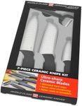 Miracle Blade IV World Class Professional Series White Ceramic 7-piece Kitchen Knife Set with Protective Blade Covers