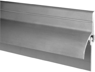 Pemko - 345AV36 Door Bottom Sweep with Rain Drip, Mill Finish Aluminum with Gray Vinyl Insert, 0.5625" W x 2" H x 36" L