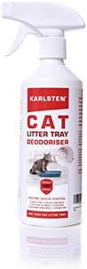 karlsten Cat Litter Spray Deodorizer - 100% Bio-Based, Destroys bacteria,Fresh Lemon Fragrance Odour Eliminator & Neutralizer - Extends Cat Litter Life & Absorbs Odours