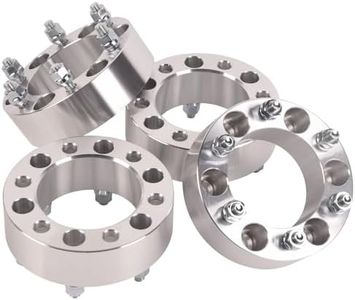 6 Stud 50mm Thickness Wheel Spacers Compatible with Toyota Hilux, 4pcs 6x5.5" Forged Spacer, Bolt Pattern M12x1.5 Thread Pitch 108mm Hub Bore Wheel Spacer Compatible with Isuzu Rodeo
