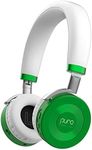 JuniorJams Volume Limiting Headphones for Kids 3+ Protect Hearing – Foldable & Adjustable Bluetooth Wireless Headphones for Tablets, Smartphones, PCs – 22-Hour Battery Life by Puro Sound Labs (Green)