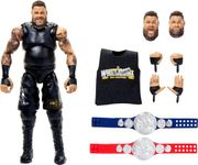 Mattel WWE Ultimate Edition Action Figure & Accessories, 6-inch Kevin Owens Collectible Set, Swappable Heads & Hands, Entrance Gear & 30 Articulation Points​