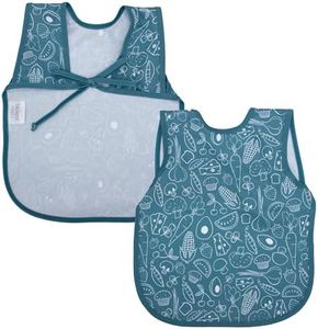 BapronBaby Neutral Foodie Bapron - No Neck Tie Safer Bib for Baby & Toddler - Soft Waterproof Stain Resistant - Machine Washable - Sz Baby/Toddler 6m-3T