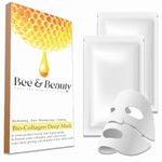 Bee & Beauty Collagen Overnight Mask - 2 Pcs | korean Mask For Glass Skin | Hydrating Mask With Honey For Deep Hydration, Pore Minimizing, Elasticity Improvement, pigmentation, De-Tan