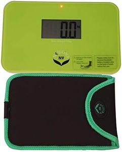 NewlineNY Step On Super Mini Smallest Travel Bathroom Scale with Trip Protection Sleeve: SBB0638SM-GN (Green) + NY-SMS-S001-BG