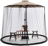 Tiimmgaal 10FT Mosquito Net for Patio Umbrella Outdoors Screen Polyester Hanging Tent （Mosquito Net Only） (10FT)