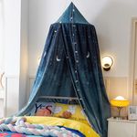 Bed Canopy for Kids, Printed Hanging Canopy for Baby Brib Kids Bed Room Decor Reading Nook Indoor Outdoor Playing Castle (Night Sky)