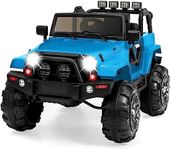 Best Choice Products Kids 12V Ride On Truck, Battery Powered Toy Car w/Spring Suspension, Remote Control, 3 Speeds, LED Lights, Bluetooth - Light Blue