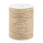 G2PLUS 6MM Thick Jute Hemp Rope, 30M Natural Jute String Twine, Craft Rope for DIY Cat Scratcher, Gardening Bundling Craft Decoration