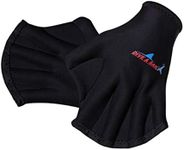 BESPORTBLE Swimming Aquatic Webbed Gloves Black Aqua Water Training Water Resistance Fit Aquatic Training Webbed Paddles Hand Web Swim Costume