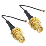 onelinkmore MHF4 to SMA M.2 NGFF SMA Female Bulkhead to IPX IPEX RF Pigtail WiFi Antenna Extension Cable for PCI WiFi Card Wireless Router M.2 Cards 0.81mm Pack of 2 (2 inch (5 cm))