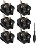 Pack of 6 13Amp Plug, Fused Plug 3 