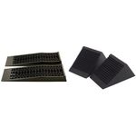 Laser 5669 Low Rise Car Ramp and Draper 54500 Rubber Wheel Chocks (Pair)