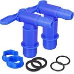 3/4" Drum Spigot Faucet Pail Taps with EPDM Gasket Polypropylene Construction FDA Compliant Materials NPT Connection for Plastic Gallon Drums by MUGLIO(Blue 2pc)