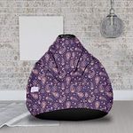 Orka Digital Printed Bean Bag Cover Without Beans XXXL - Purple