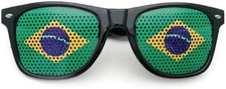 Trendessence 2026 World Cup Brazil Fan Sunglasses With National Flag—Sunglasses Designed Specifically For Passionate 2026 World Cup Fans