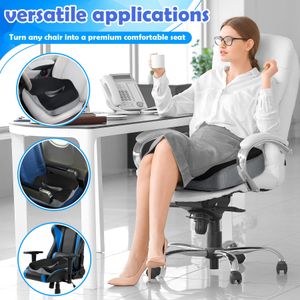 POOTACK Memory Foam Seat Cushion – Non-Slip Office & Car Support Pad