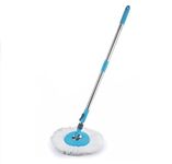 MK Packaging Stainless Steel 360-Degree Rotating Spin Mop for Floor Cleaning - Includes Mop Rod Stick