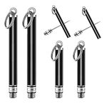 4 Pieces Reusable Titanium toothpicks, Mini Metal toothpicks, Stainless Steel Portable toothpicks, Household Outdoor Metal toothpicks (2 Pieces Long & 2 Pieces Short，Black)