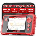 LAUNCH CRP123 V2.0 OBD2 Scanner-2026 New Model Engine/ABS/SRS/Transmission Diagnostic Scan Tool SRS Airbag Code Reader,3 Reset Oil Service/Throttle Relearn/SAS Reset,Lifetime Update No Fee