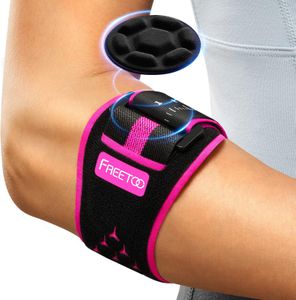 FREETOO Tennis Elbow Support – Rose Red Brace for Pain Relief