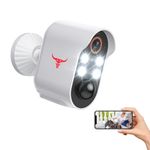 SHARKPOP Security Camera Wi-Fi wireless Cam with AI Human Detection, Two-Way Audio, Colour Night Vision, and Cloud Storage (4-spotlight)