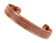 Touchstone Copper Magnetic Hand Forged With Solid And High Gauge Tibetan Magical Minimalistic Elegance Pure Copper Bracelet In Natural Copper Tone.