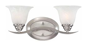 Volume Lighting Trinidad 2-Light Brushed Nickel Bathroom Vanity