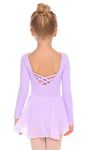 Arshiner Kids Girls Classic Long Sleeve Leotard Dance Ballet Dress, Lilac, 120