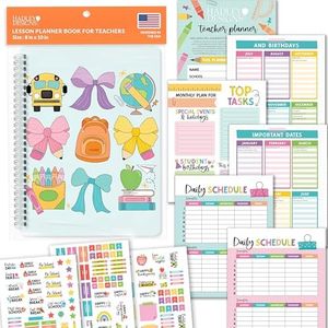 Hadley Designs Teacher Planner 2025-2026 – Undated Teacher Planners, Homeschool Lesson Planner Book For Teachers Must Haves, Lesson Plan Book For Teachers Classroom Supplies & Appreciation Gifts