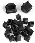 GINTOOYUN 20pcs USB B Anti Dust Cap Cover Plugs USB B Female Dustproof Plug Soft Silicone Protector Black