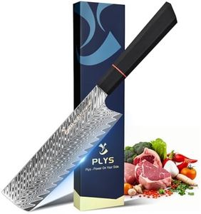 Plys Nakiri Knife, 6.6 Inch Damascus Chef Knife Japanese, Professional Kitchen Knife Razor Sharp Meat Cleaver with G10 Ergonomic Handle