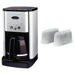 Cuisinart DCC-1200C Brew CentralTM 12-Cup Programmable Coffeemaker + DCC-RWFC Replacement Charcoal Water Filters - 2 pack