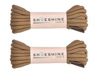 SHOESHINE Round Shoe Lace 4mm Hiking Boot Lace Trekking & Safety Shoelaces Chiku Color, 2 Pairs