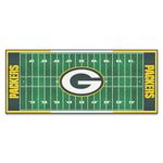 Fanmats 7352FANMATS 7352 NFL Green Bay Packers Nylon Face Football Field Runner, Team Color, 30"x72"