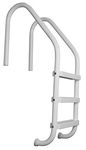 Saftron P-324-L3-W 3 Step High Impact UV Resisting Polymer Coat Finish Metal Inground Pool Ladder for Fresh and Saltwater, Graphite Gray