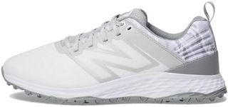 New Balance Men's Fresh Foam Contend V2 Golf Shoe, White/Grey, 9 UK