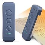 Glocusent USB Rechargeable Book Light for Night Reading - Eye Caring LED Reading Light with 3 Light Colors & 5 Brightness Levels, Compact & Long-Lasting, Ideal for Reading in Bed, Book Lovers & Kids