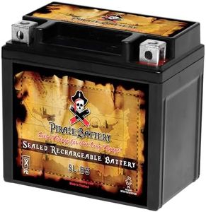 Pirate Battery YTX5L-BS Maintenance Free Replacement Battery compatible with ATV, Motorcycle, and Scooter: 12 Volts, 5 Amps, 4Ah, Nut and Bolt (T3) Terminal