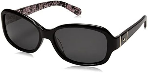 Kate Spade Women's Cheyenne/p/s Sunglasses, Black & Gray Polarized, 55 mm