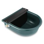 4L Water Trough Drinking Bowl, Automatic Float Valve Water Bowl Cattle Drinking Water Trough Plastic Large Live Stock Waterer Trough Livestock Drinking Bowl for Horse Cattle Sheep