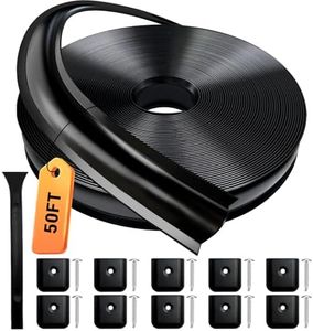 HZE 1” RV Trim Molding Insert, 50 Ft Heavy Duty RV Weather Stripping Exterior, Vinyl Rubber Seal Strip Includes End Caps, Screw Cover Trim for Camper Travel Trailer, Black