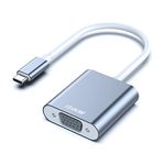 BENFEI USB C to VGA Adapter, Thunderbolt 3/4 to VGA Adapter Compatible with iPhone 15 series, MacBook Pro/Air 2023, iPad Pro, iMac, S23, XPS 17, Surface Book 3 and More [Aluminium Shell,Grey]