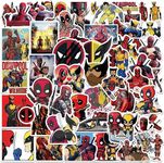 Yuyul 50PCS Dead Hero Wolverine Stickers, Funny Movie Stickers, Vinyl Waterproof Decals for Water Bottle, Book, Laptop for Boys, Adults, Teens, Birthday Gifts, School Reward, Travel Case Decoration