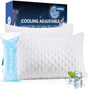 KUCEY Adjustable Memory Foam Side Sleeper Pillows