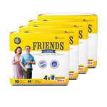 Friends Classic Adult Diapers Pants Style - 40 Count (Medium) with odour lock and Anti-Bacterial Absorbent Core