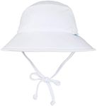 i play. Baby Girls Breathable Bucket Protection Hat-White Sun Hat, White, 0-6 Months US